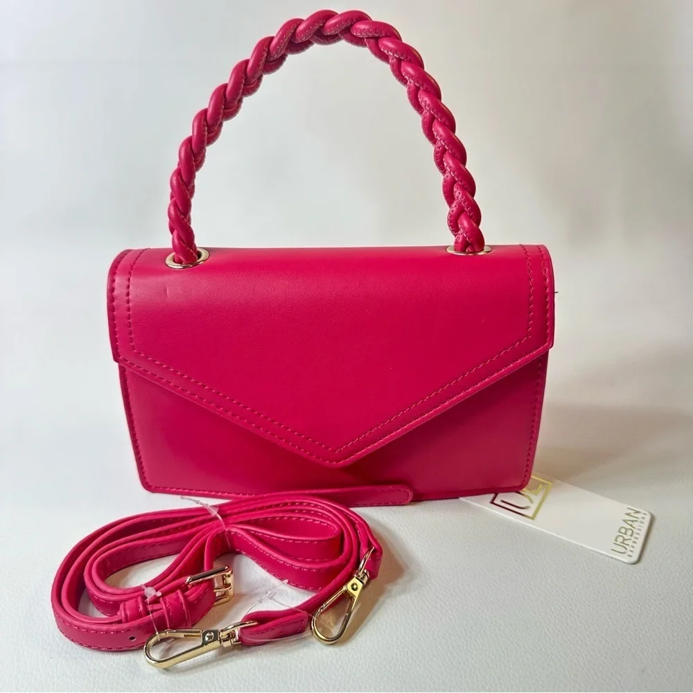 NEW URBAN EXPRESSIONS MONIQUE HOT PINK TOP HANDLE BAG